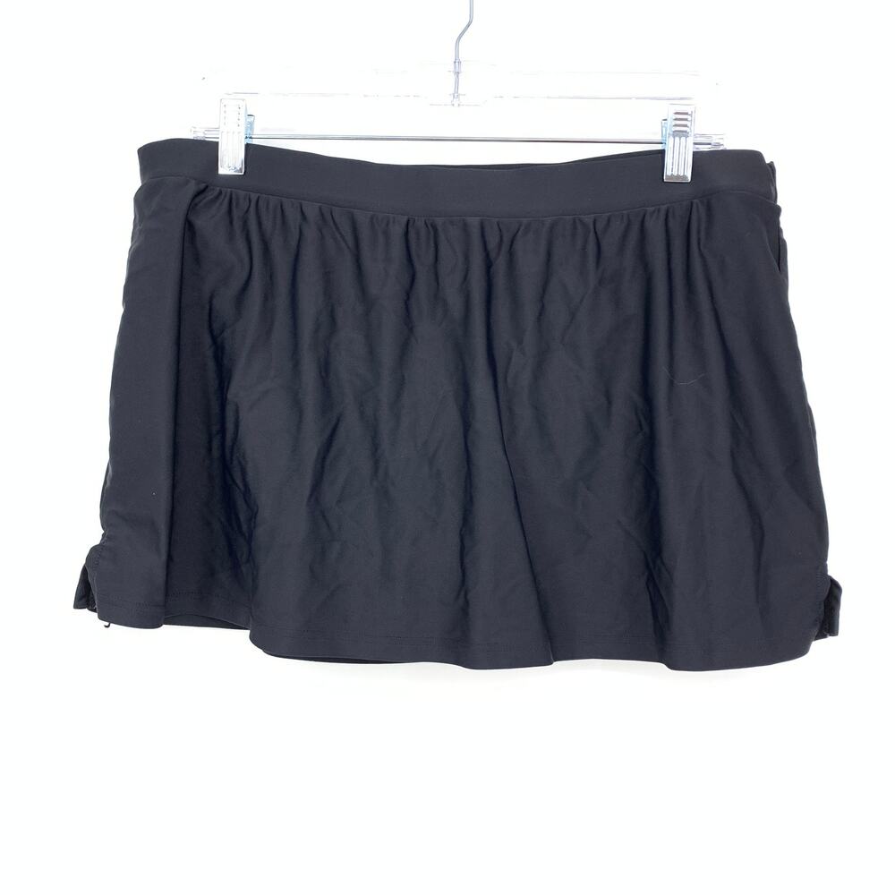Tropical Honey Women's Size 16 Swimsuit Skirted Bottom Black
